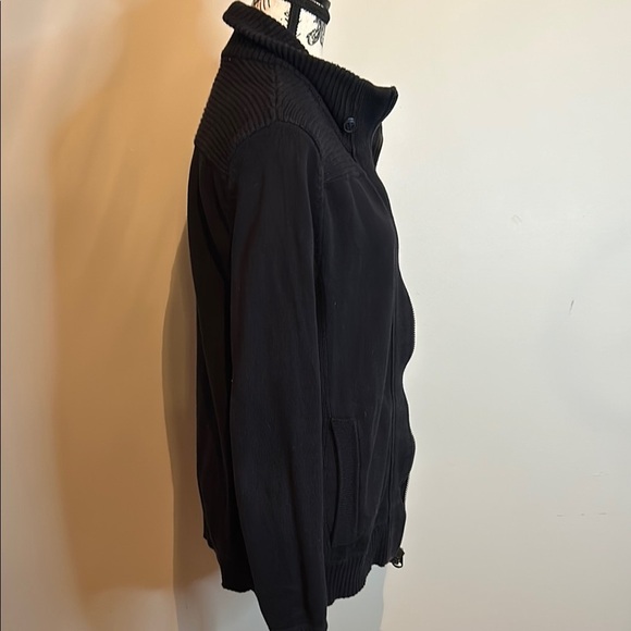 Mexx Vintage Black Ribbed Zip-Up Jacket - Picture 4 of 7